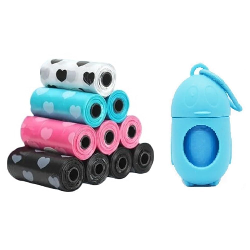Baby Disposable Diaper Bags with Dispenser Waste Bags 8 Refill Rolls/120 Bags Convenient & Quick Diaper Disposal Unscented Leak&Odors Proof Diaper Trash Bags (8 Roll + Case) Set of 9-image-42