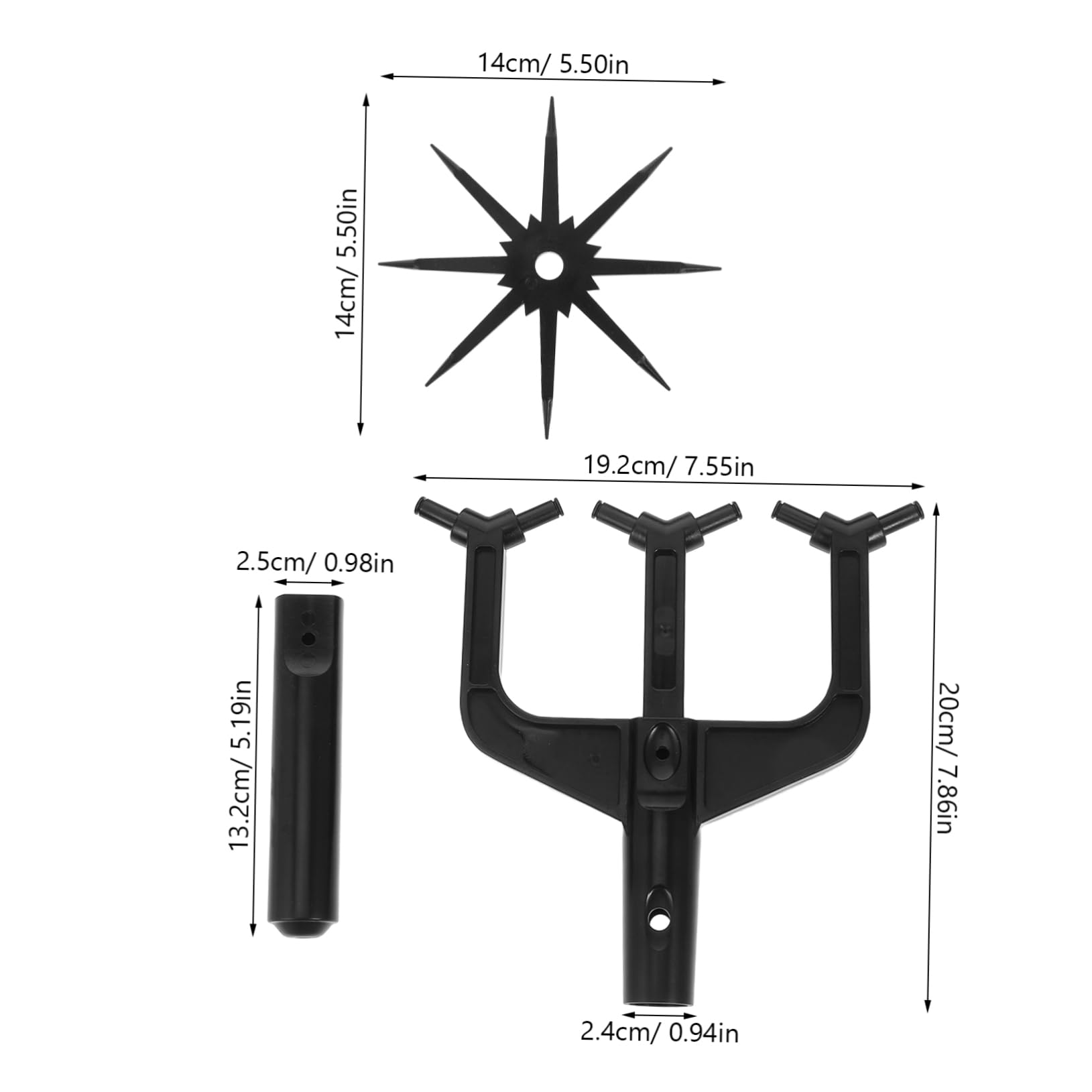 Toyvian Coltivatore Rotativo Portatile Aratro Manuale Scarificatore per Terreno da Attrezzo per Diserbo Pesante per Attrezzo per Coltivatore Manuale