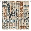 Wild west curtains retro rustic farmhouse western cowboy horse printed blackout rod pocket window treatments for bedroom living room set 2 panels84x84 inches  urban country home decor