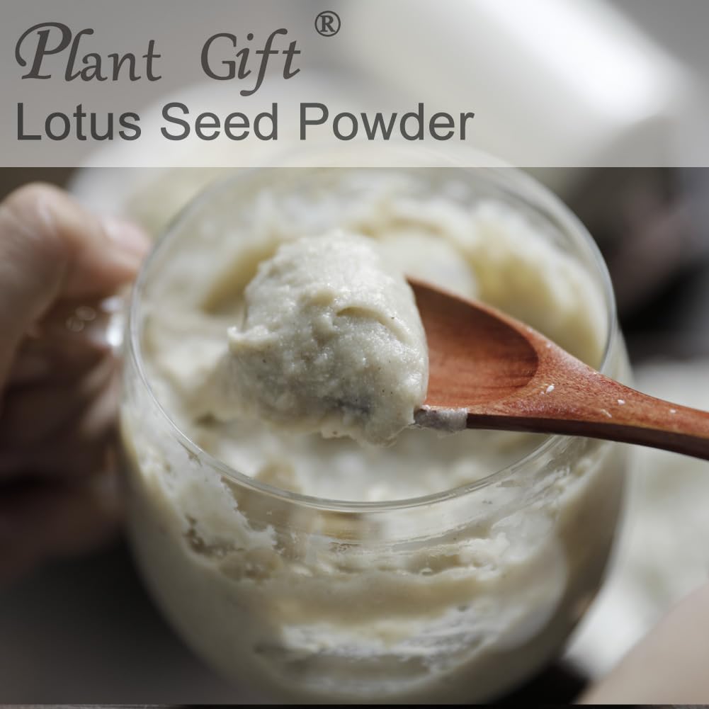100% Natural Pure Lotus Seed Powder 100g/3.52oz 莲子粉 polvo de semilla de loto para panadería y bebidas, | sin conservantes, liofilizado, sin azúcar añadido