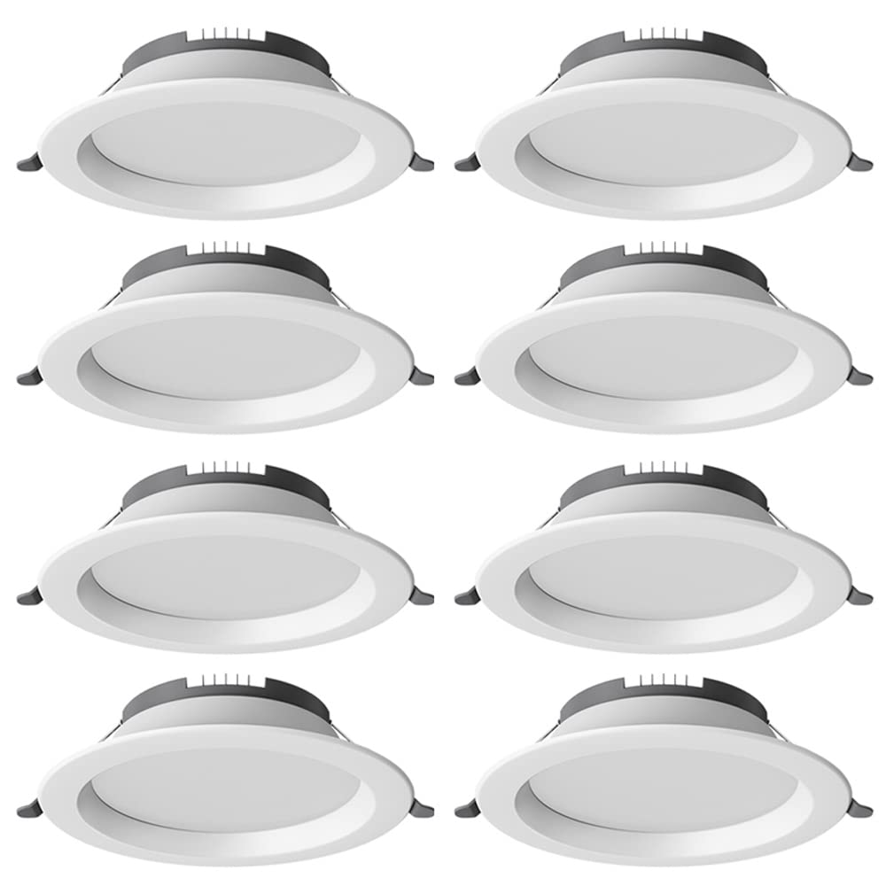 GTHTUHFD 5W,9W,12W,18W Round Ceiling Panel Light Set Of 8, Led Wafer Light 2.5-6.5In 3000K/4000K/6000K Dimmable Retrofit Downlight Eyeball Ceilling Potlight-No Flicker,18w