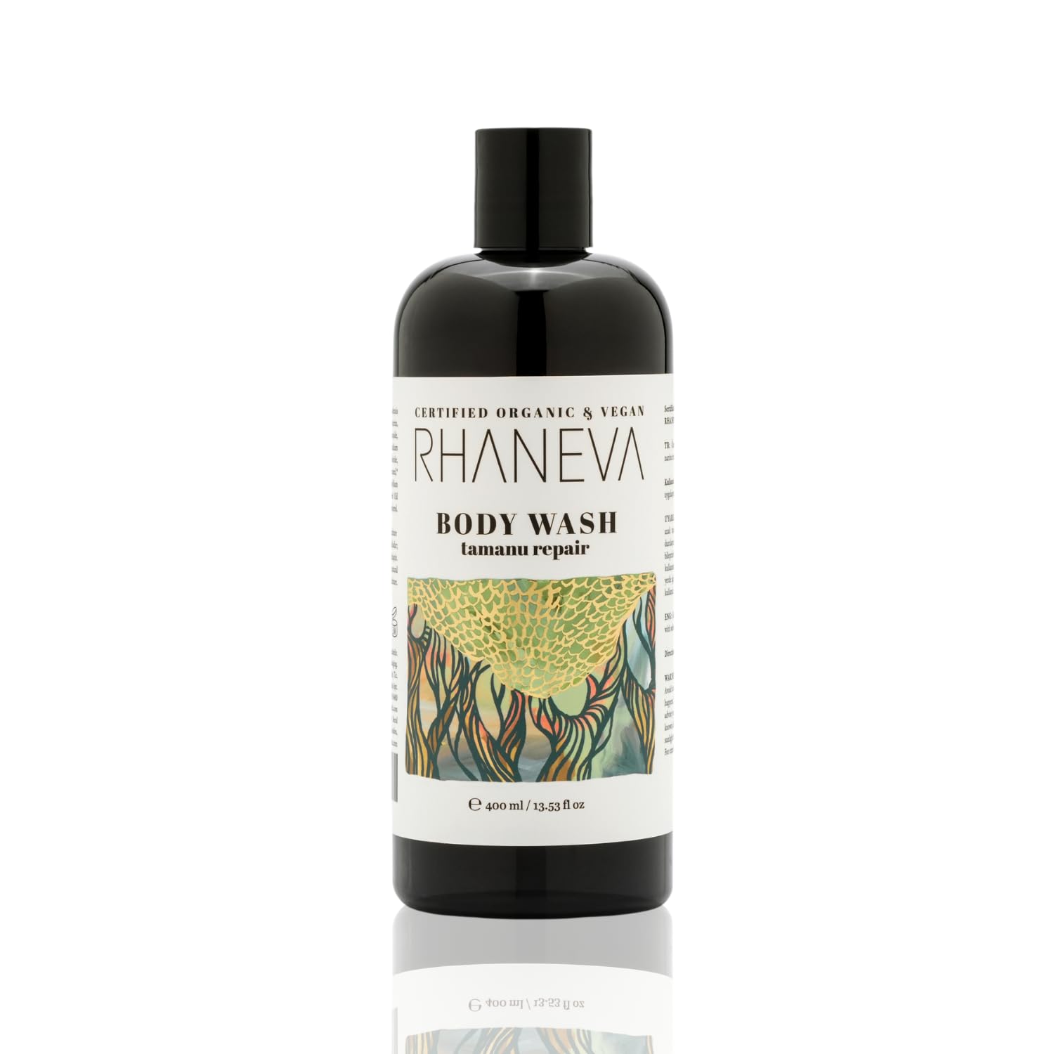 RHANEVA Aromaterapik Duş Jeli, Sertifikalı Organik ve Vegan, 400 ml