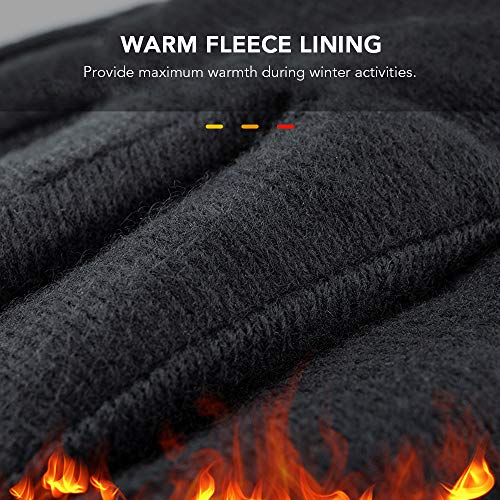 Luvas esportivas, Andoer Luvas de ciclismo de inverno feminino e masculino Luvas quentes com tela se