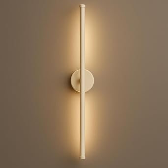 Netzy Modern Kablosuz Pilli LED Aplik, Sahara Glow  Sahra I lt s  70 cm, Beyaz I k, 1 Adet 9V Pil Dahil, Montajs z Dekoratif Duvar Lambas  [Enerji S n f  E]