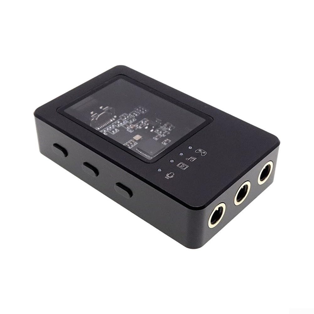 Adaptador de Sonido para usb-c 7.1 para Gaming y PC Adaptador(Black)