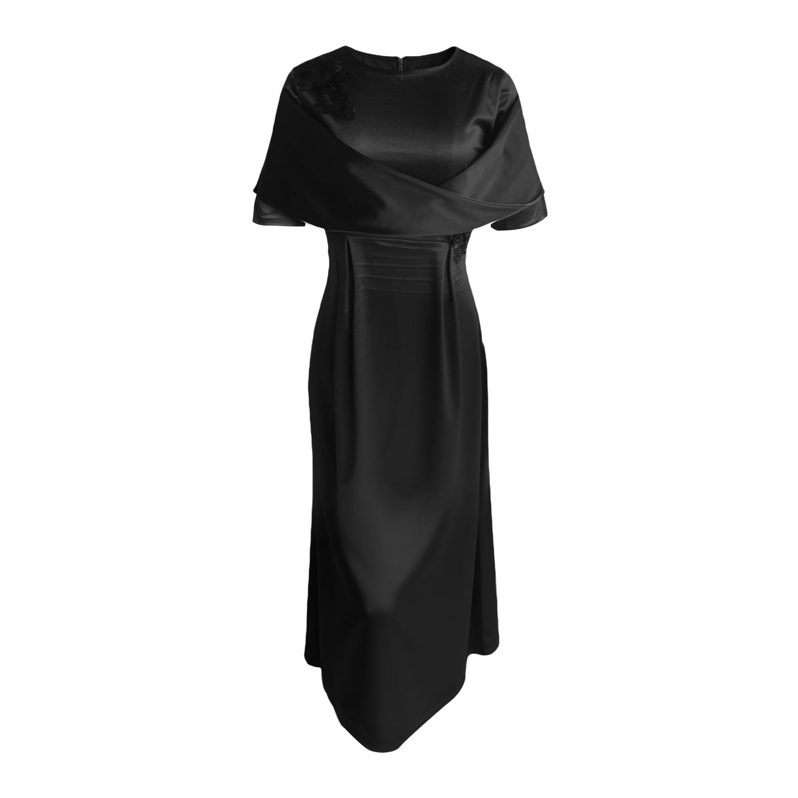 Elegancka Dopasowana Sukienka Krótkim Rękawem – Midi Dla Panny Młodej/pana Młodego: