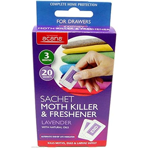 Acana Sachet Moth Killer & Freshener with Lavender Fragrance Pack of 20 3 Months Cover