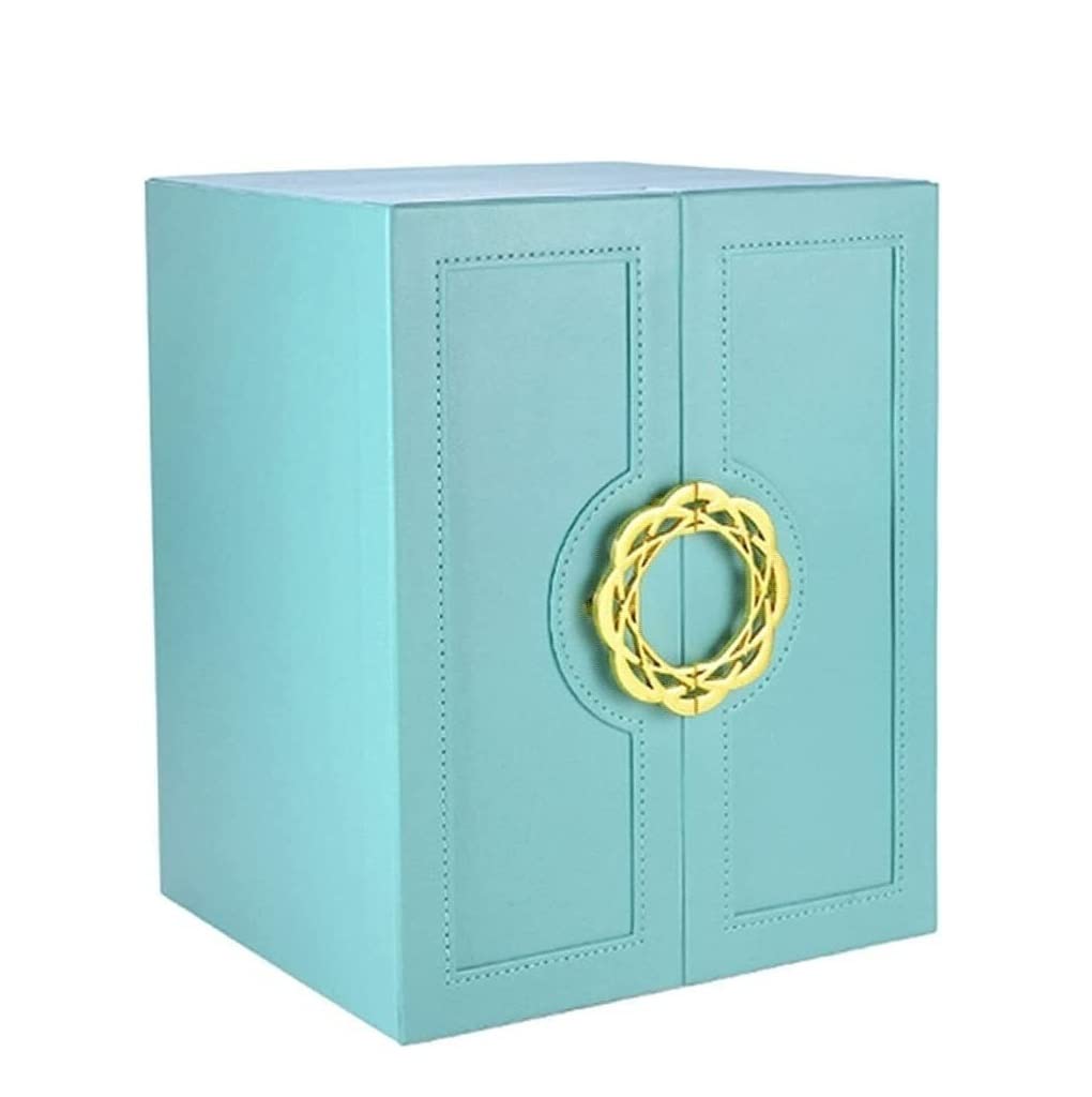 CVdrtyED Box For Women 5-Layer With Watch Earrings Ring Jewelry Tray Case Leather Storage Box Display Organizer Gift For Girls Women Jewellery(A)