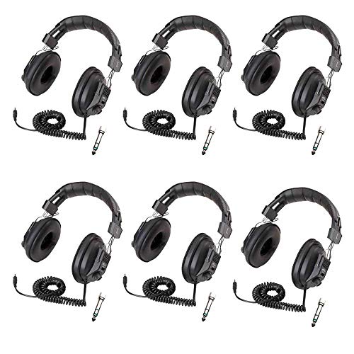Califone 3068AV Switchable Stereo/Mono Headphones (6-Pack Bundle)