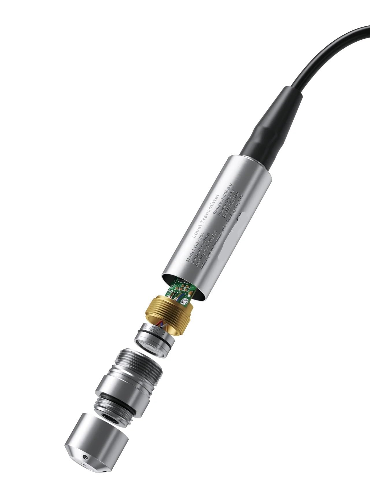 Flüssigkeitsstandsender 24 VDC, 4–20 MA – Wasserstandssensor 0–3 M, Edelstahl 304, IP68 Edelstahl 304 Sensor Flüssigkeitsstandsender 24 VDC, 4–20 MA – Wasserstandssensor 0–3 M, Edelstahl 304, IP68 Edelstahl 304 Sensor