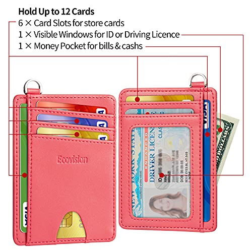 Image of Slim Minimalist Front Pocket Wallet, RFID Blocking Credit Card Holder Wallet with Detachable D-Shackle for Men Women