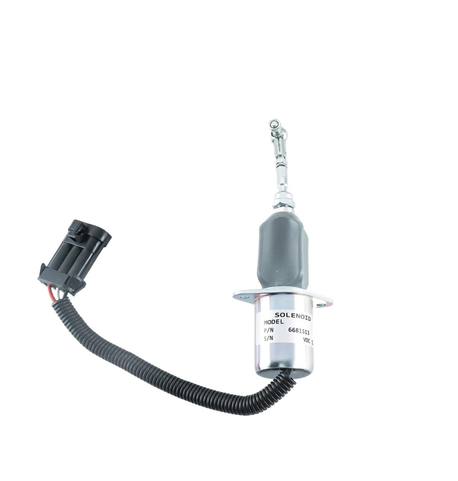 Válvula de Parada del Motor Solenoide de corte de combustible 6681513 con kit 6681512 6667992 6667993 compatible con Bobcat T190, S185, S175, S160, 325, 328, 331, 334 y 337
