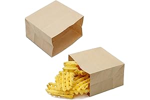 Small Popcorn Bags 50 Pack Brown Paper (Snack Bags)