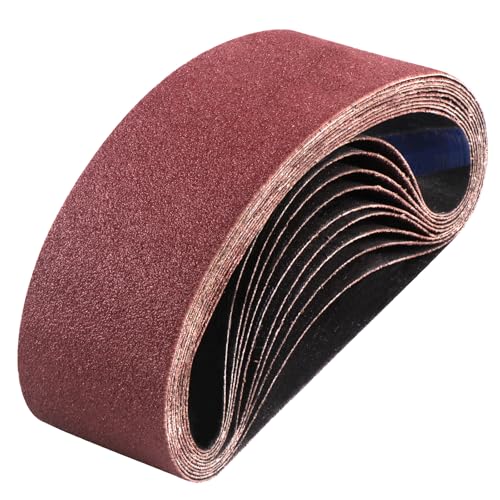 BODHTAT エンドレスベルト 75mmx533mm サンディングベルト #60番 8個 サンダー替研削ベルト 木工DIY 作業ベルト,錆落とし、研磨 バリ取りなどで使用