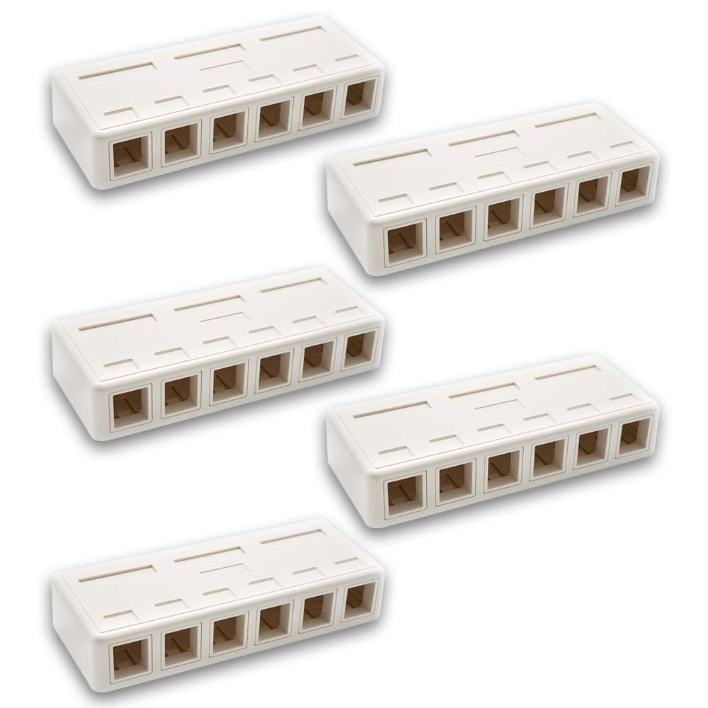 Amazon.com: Beszin Keystone Jack Surface Mount Box White