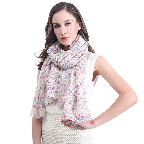 Robin Bird Print Women's Scarf Shawl Wrap Lightweight2