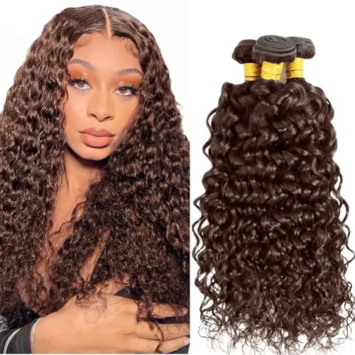 Extensiones de pelo humano rizado Kinky Curly en tono marrón chocolate #4