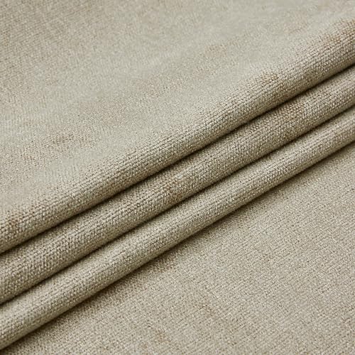 Vision Home PINCHCNLBO36X108X2LTP Light Taupe Pinch Pleated Full Blackout Curtains Velvet Chenille Room Darkening Window Curtain Panels 108 Inch thumb #5