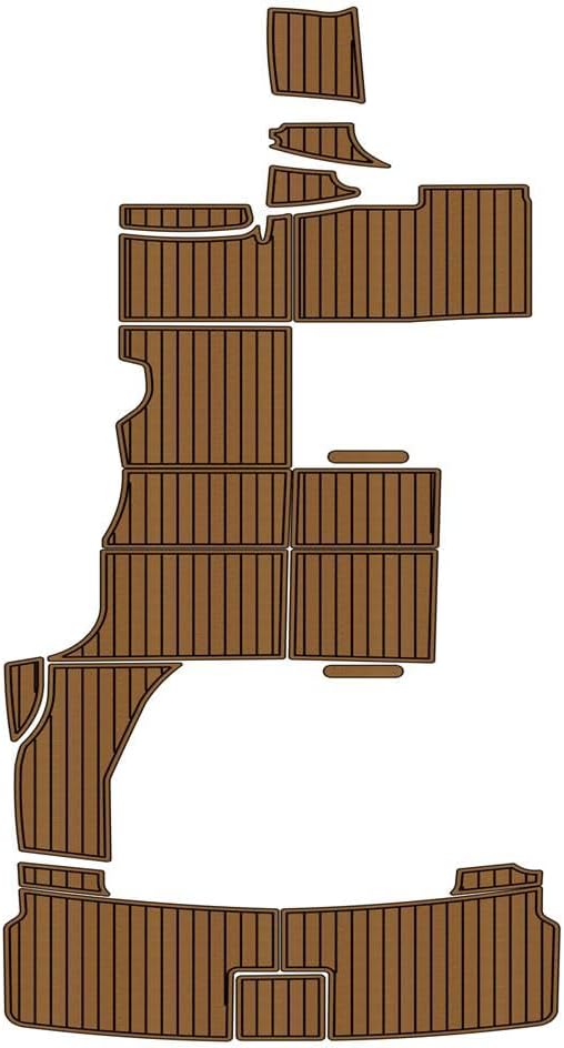 Boat EVA Faux Teak Decking Floor Compatible with Formula 400 SS Swim Platform Cockpit Pad Boat EVA Foam Faux Teak Deck Floor Mat