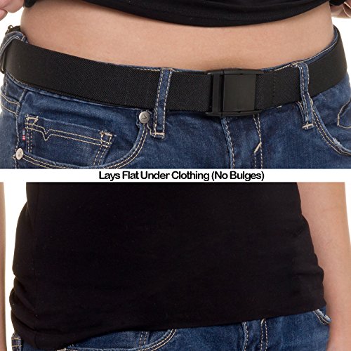 Silver Lilly Invisible Belt for Women - Elastic Adjustable No Show Web Belt3