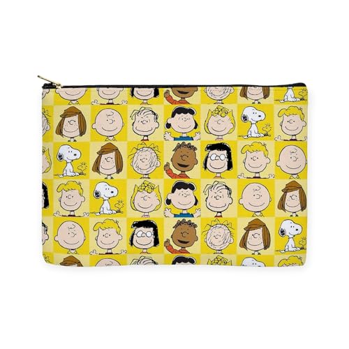 CafePress Peanuts Back to School Pattern Large Zipper Toiletry Pouch, 12.5