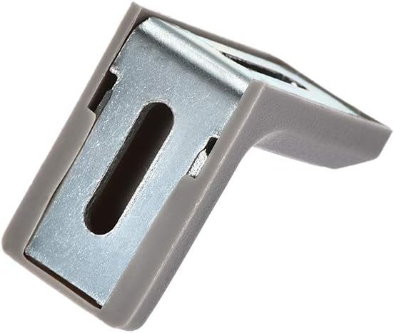 uxcell 28x18mm Cabinet Cupboard Shelf Corner Brace Plate Right Angle Bracket Gray 10pcs