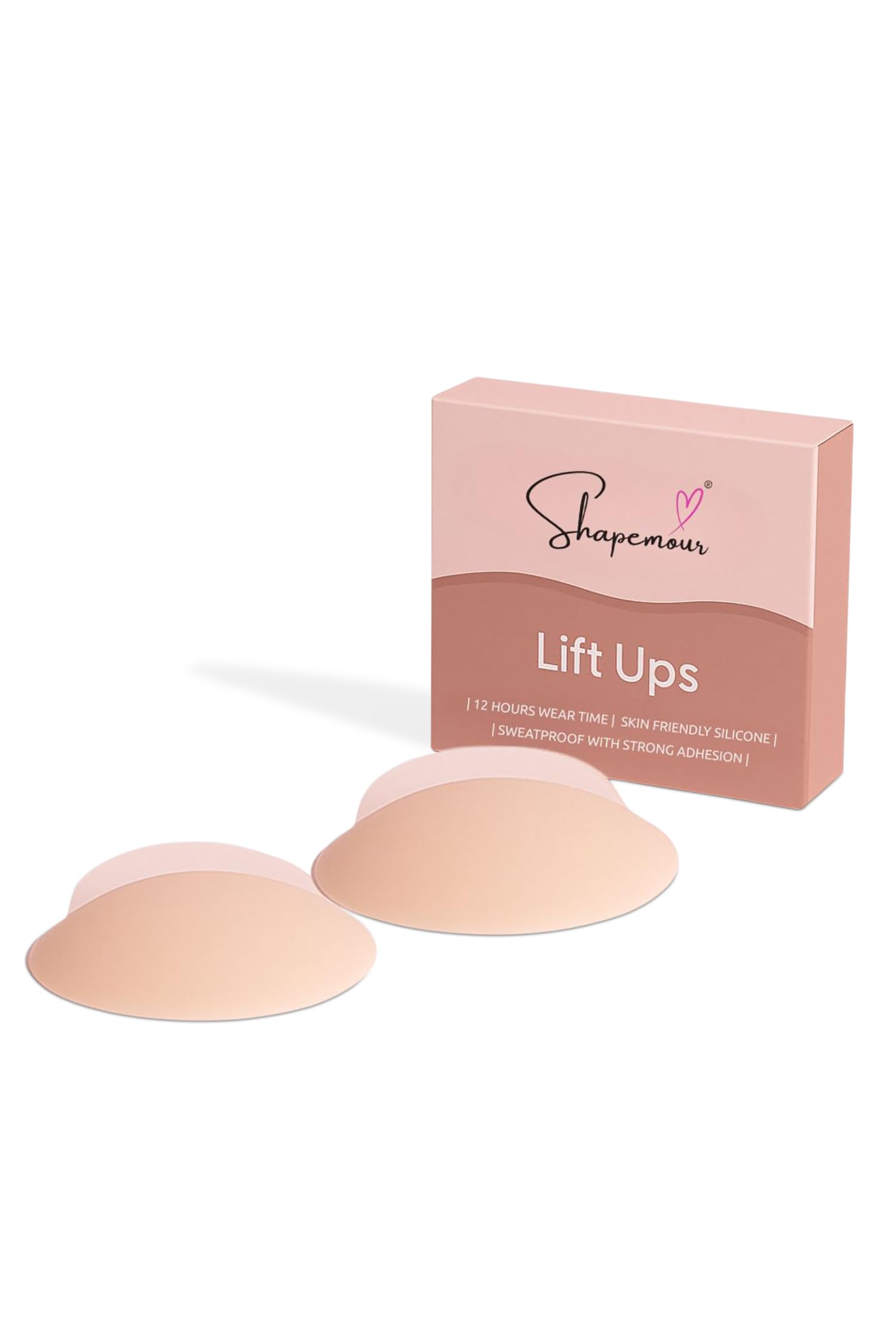 Lift Ups Silicone Breast Lift Pads | Invisible Push Up Effect | Medical Grade, Hypoallergenic, Reusable 80+ Uses | Ultra Thin, Washable & Sweatproof Adhesive Nipple Covers