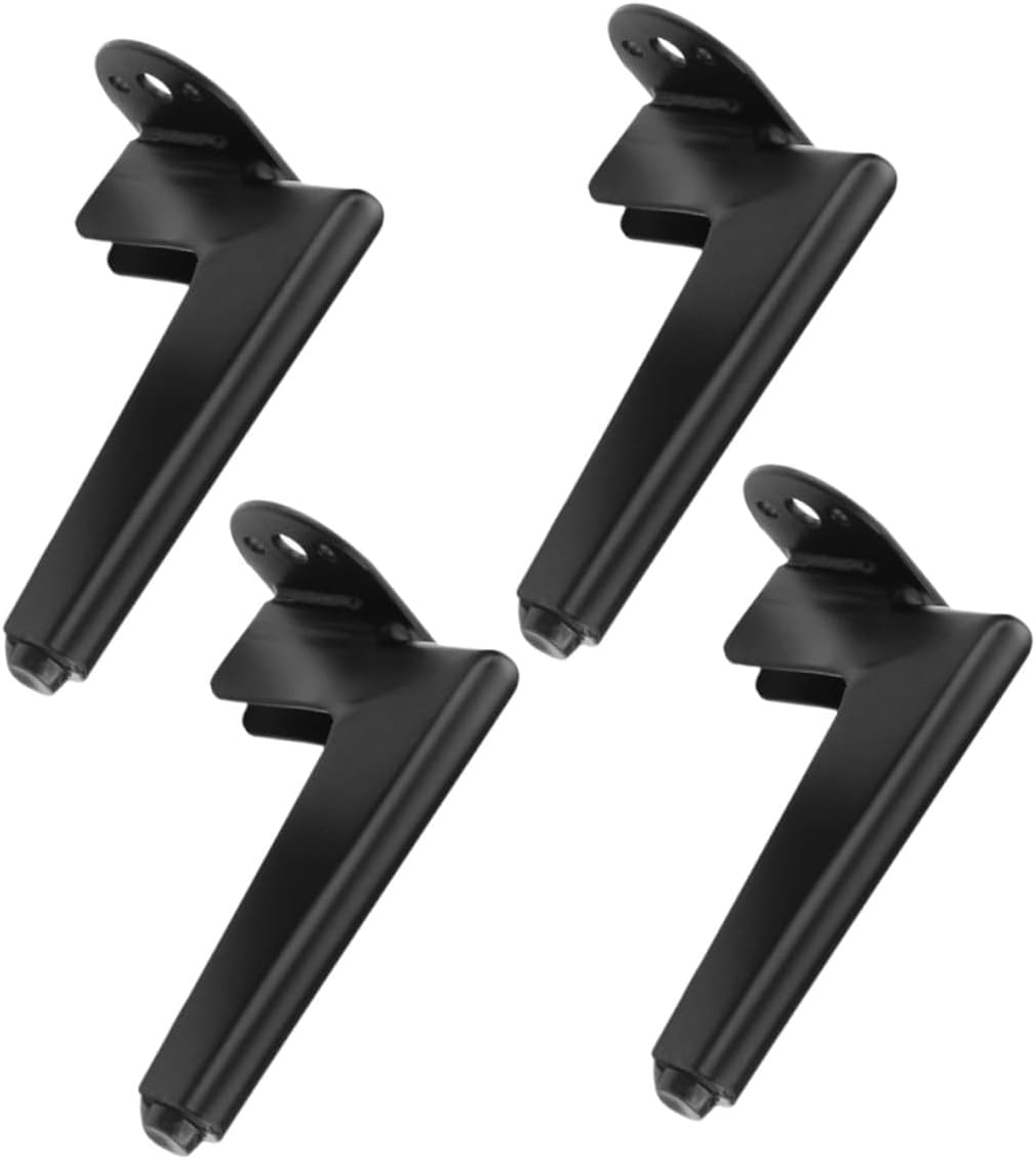GLEAVI 4pcs Metal Replacement Furniture Legs for Sofa Couch Cabinet Dresser, 14.5cm Black Matte Sofa Support Feet for Coffee Table and Tv Stand
