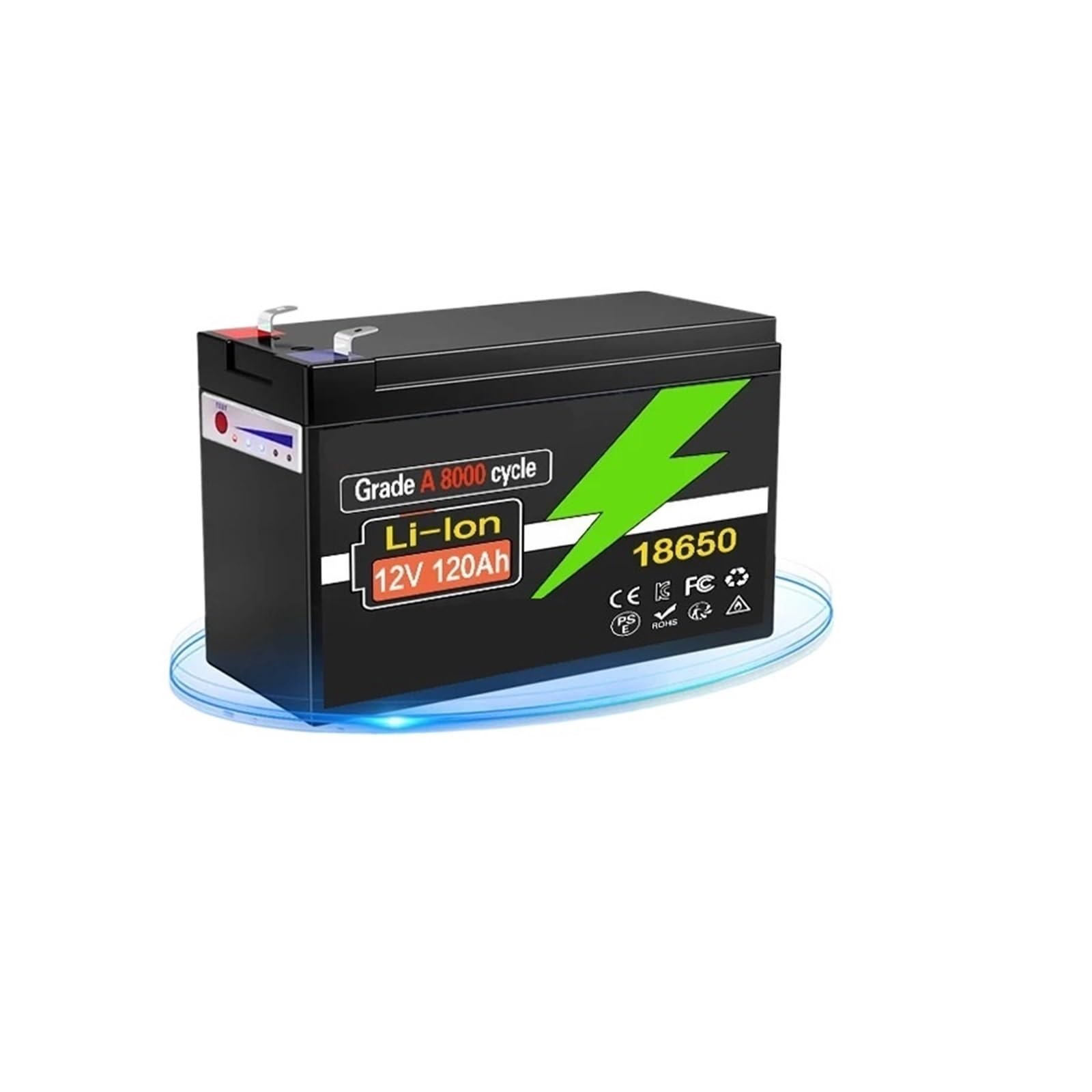 Batteria 12V Pacco Batteria Al Litio 18650 Da 140 Ah | Batteria ricaricabile for batteria for veicoli elettrici a energia solare + caricabatterie 12,6v3A(12V 80000mAh)