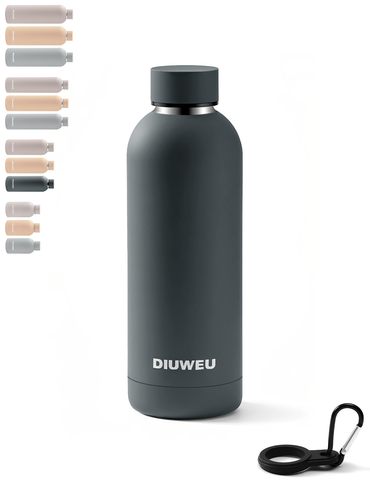 Stainless Steel Water Bottle Double Wall, Insulated Metal Water Bottle with Clip, 350ml/500ml/750ml/1L, BPA Free, 24hrs Cold & 12hrs Hot, Suitable for Sports, Camping, Hiking, Cycling, Gym, Travel โ image 1