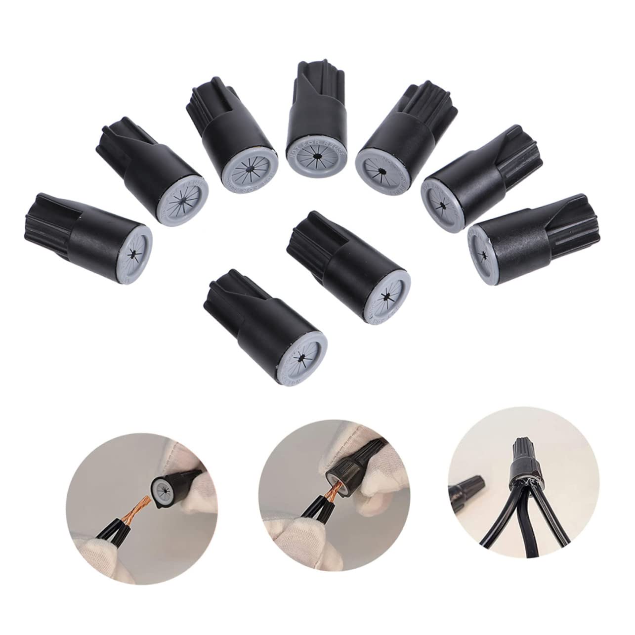 Gatuida 50 Pcs Tapa de engaste impermeable conectores de cable terminal de cable conectores eléctricos impermeables conectores impermeables para cableado cable eléctrico nylon