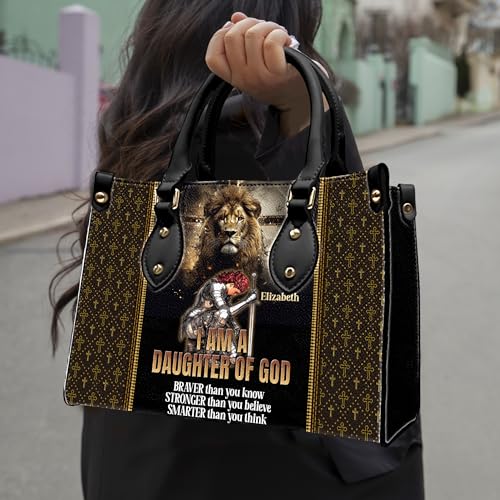 Personalized Christian Leather Handbag For Women, Bible Purse, Religious Bags Christian Gift For Women Her, Jesus Bag3
