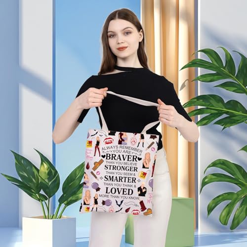 Bolso tipo tote inspirado en BTVS, bolso de hombro con personajes de BTVS, regalo para fans de BTVS, mercancía oficial de BTVS miniatura 2