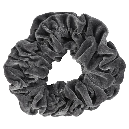 Image of Grey Jumbo Velvet Scrunchy
