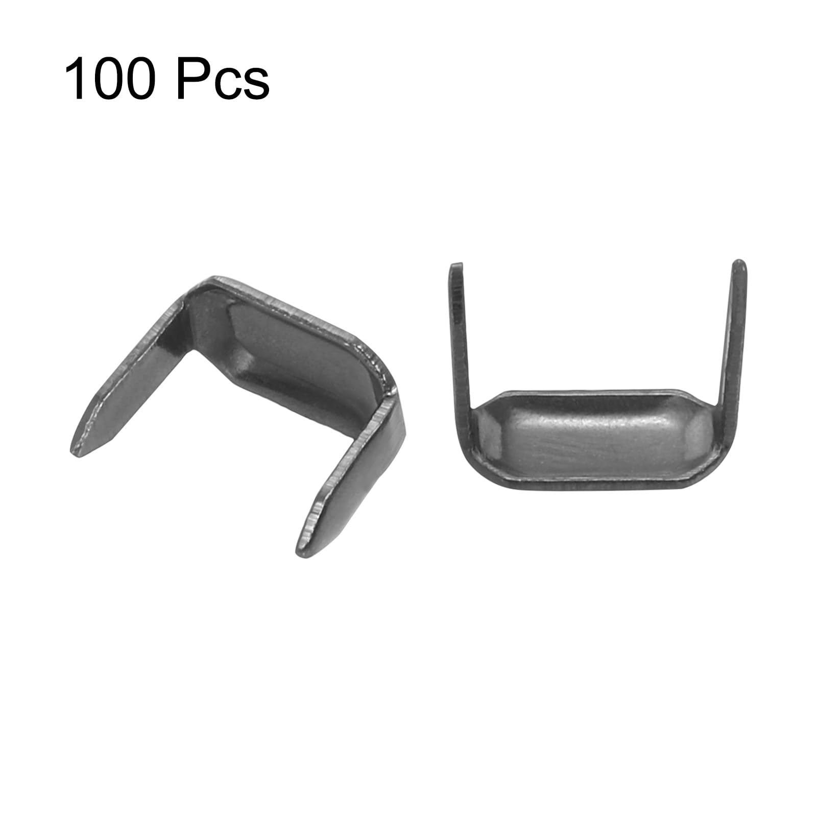 QUARKZMAN 100 Stück Messing Lederklammern - 8mm Zweizack Für Gürtel & Lederhandwerk