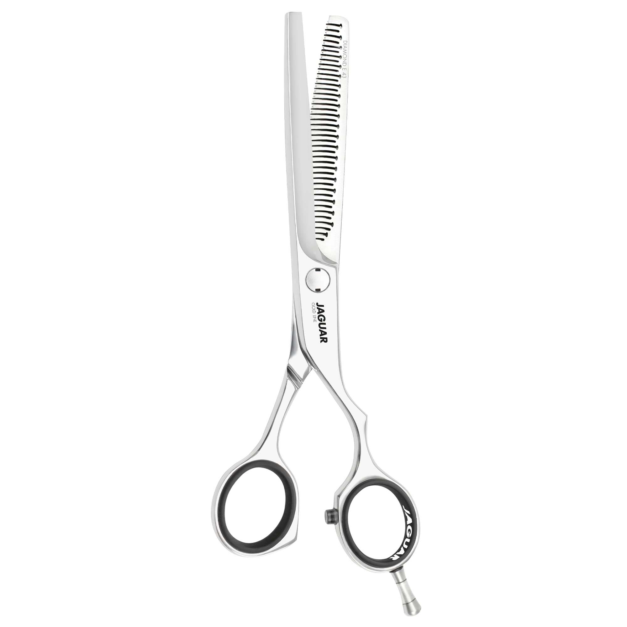JAGUAR tijeras para modelar DIAMOND E 43 6.0" | tijeras para texturizar con 43 dientes curvados con corte prismático en diseño offset | pulidas | Made in Germany