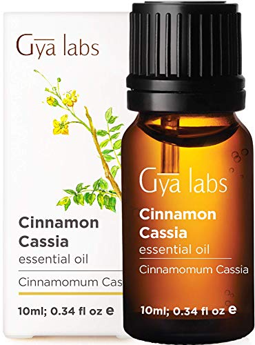 Gya Labs Cinnamon Cassia Essential Oil for Pain Relief - Topical for Sore Muscles - 100 Pure Cinnamon Essential Oil Therapeutic Grade Cinnamon Oil for Aromatherapy - 10ml