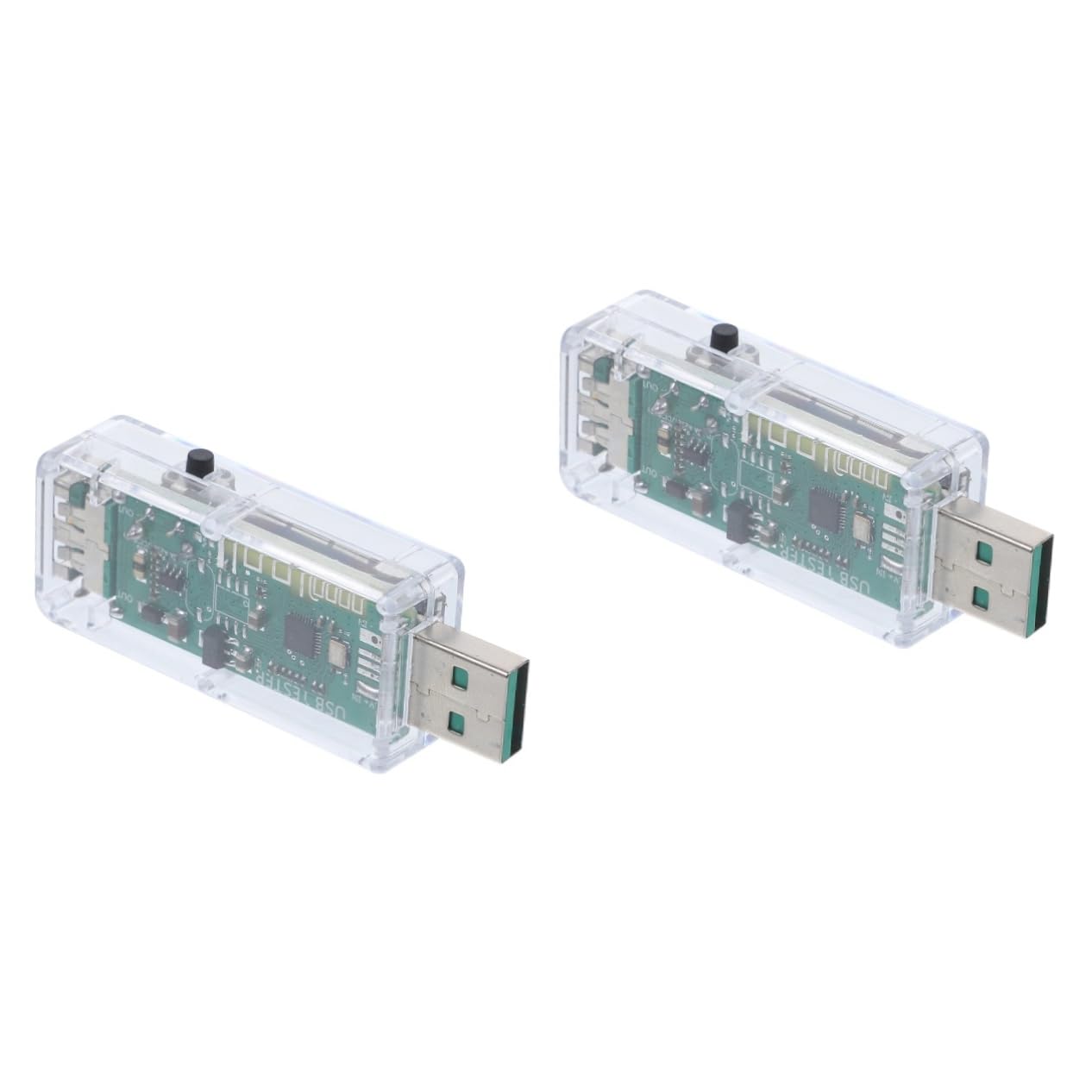 HOMSFOU 2pezzi Tester Usb Digitale Con Schermo Colori Misuratore Di Tensione Capacità e Potenza Per Caricabatterie e Dispositivi Usb Multimetro Compatto Per Rilevamento Carico e Impedenza