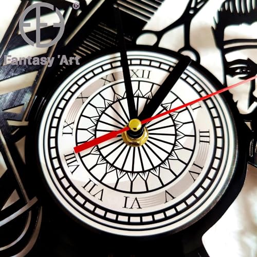Horloge murale disque vinyle rétro : décoration intérieure originale