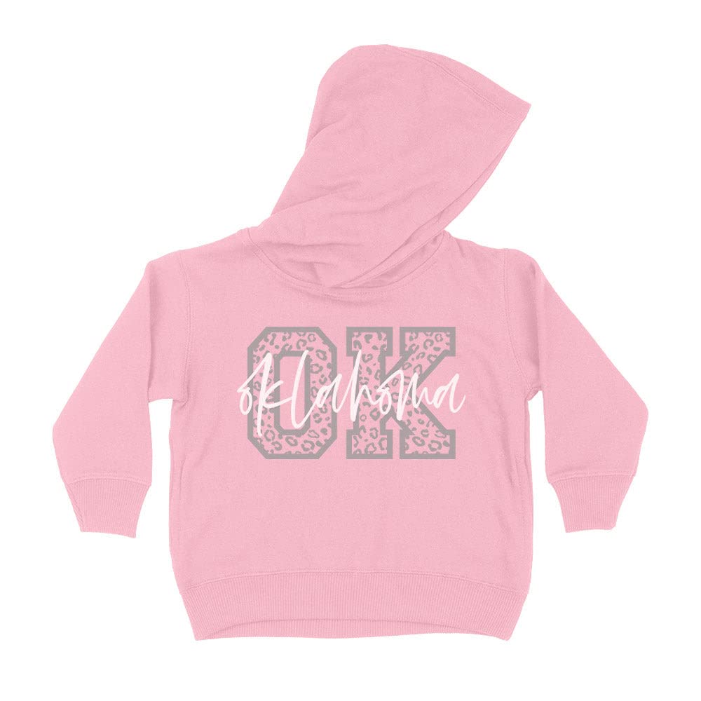 Layered Oklahoma Kids Hoodie Sweatshirt Toddler 5T Light Pink