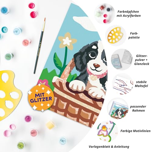 Ravensburger CreArt - Malen nach Zahlen 25890 - Hunde im Körbchen - ab 9 Jahren