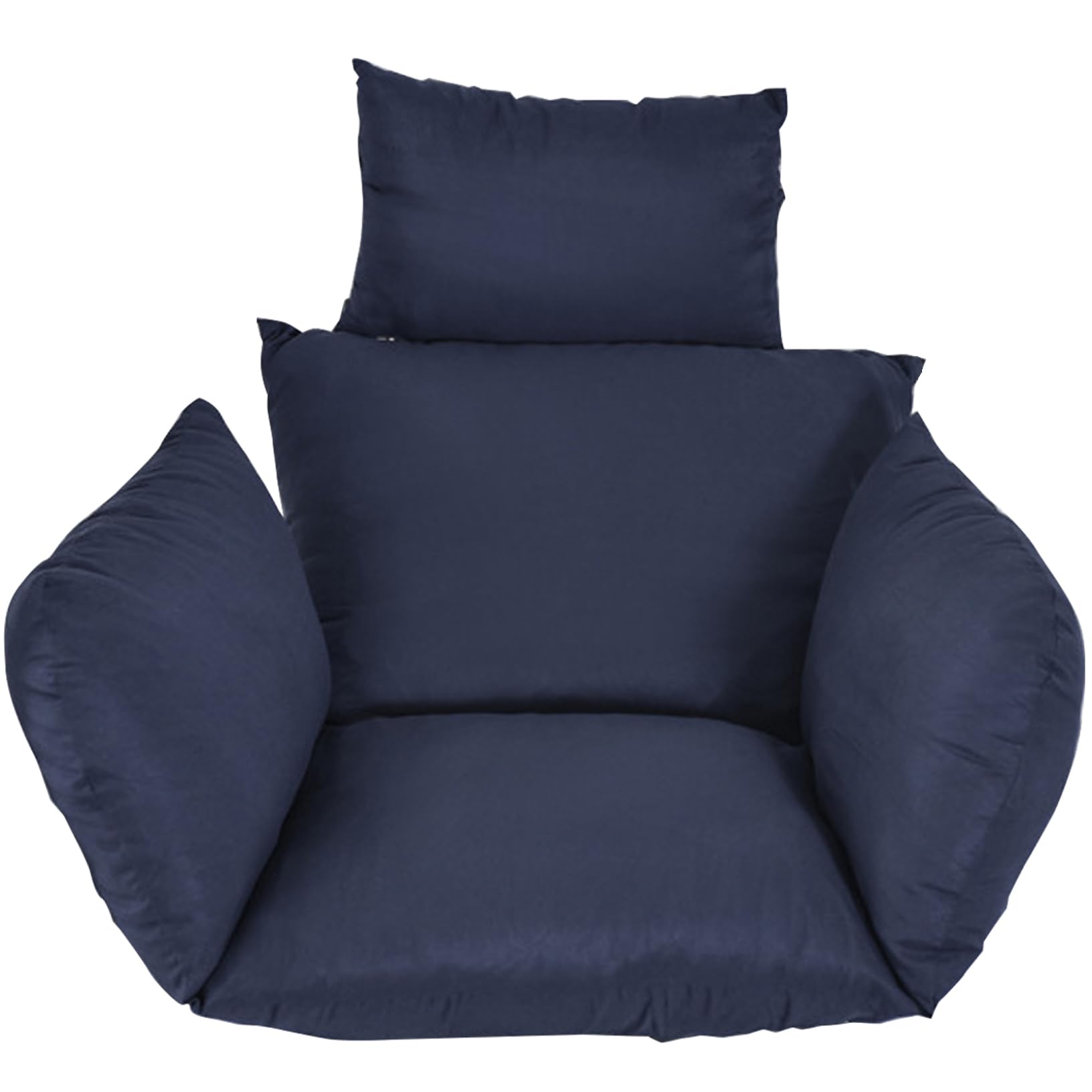 AwnsIMfreien Chair Cushion Covers 1 Set Fade Resistant Washable Polyester Cushion Covers with Zipper & Tie for Hanging/Egg/Swing Chair, Dark Blue, Hanging
