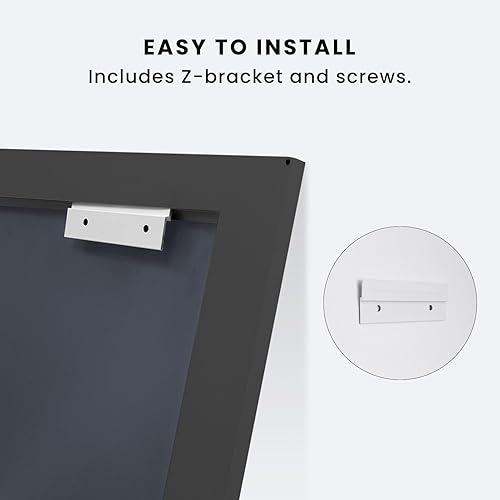 Miniatura 6 de Amorho Espejo de baño negro, 40 x 36 pulgadas con forma de diamante, espejos de pared con marco de metal para sobre fregadero, dormitorio, sala de