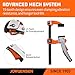 Jorgensen 8-inch Bar Clamp Set, Ratcheting Bar Clamp for Woodworking, Quick Release Gear Clamp with 600 lbs Load Limit - 2 Pack