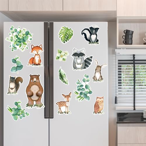 Imanes decorativos de animales de bosque 15 piezas miniatura 6