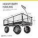 Gorilla Carts Steel Utility Cart, 4 Cu Ft Bed, 800 lb Load Capacity, Black – Heavy-Duty Outdoor Hauling Wagon with Removable Side Panels for Yard, Lawn, Garden or Landscaping