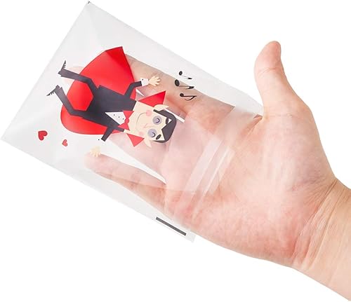 Miniatura 5 de CCINEE 200 bolsas de golosinas de Halloween, bolsas transparentes autoadhesivas para dulces, bolsas de plástico de celofán para galletas, regalos de