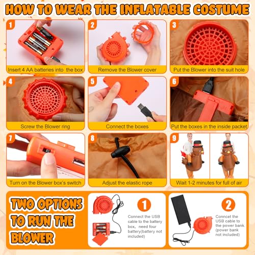 Disfraz Inflable de Pavo para Niños VioraWhite miniatura 3