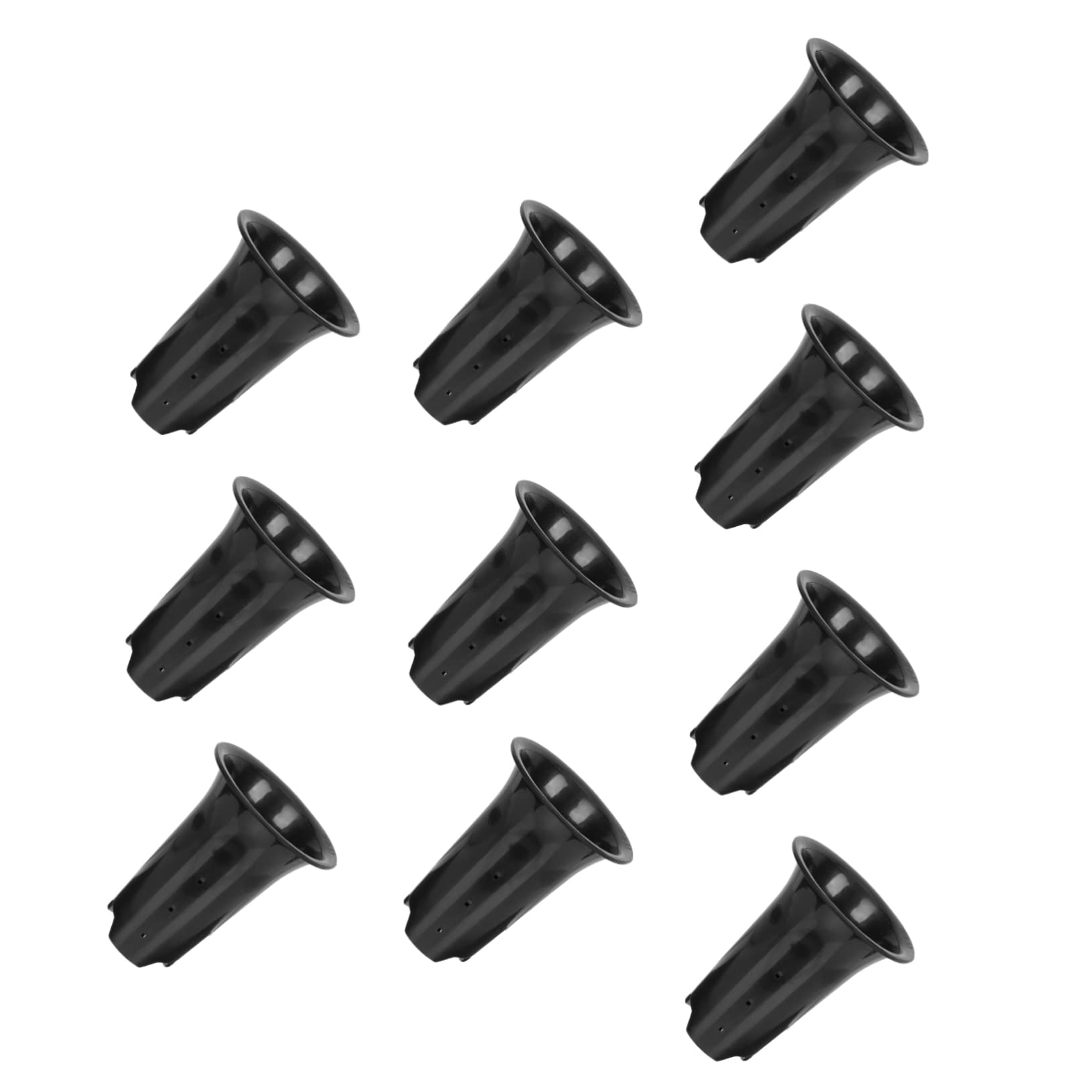 BESTonZON Pots pour Orchidées Lot de 10 en Plastique Noir Contrôle des Racines, Surface Simple, Solide et Résistant, pour Jardin et Plantes D'intérieur