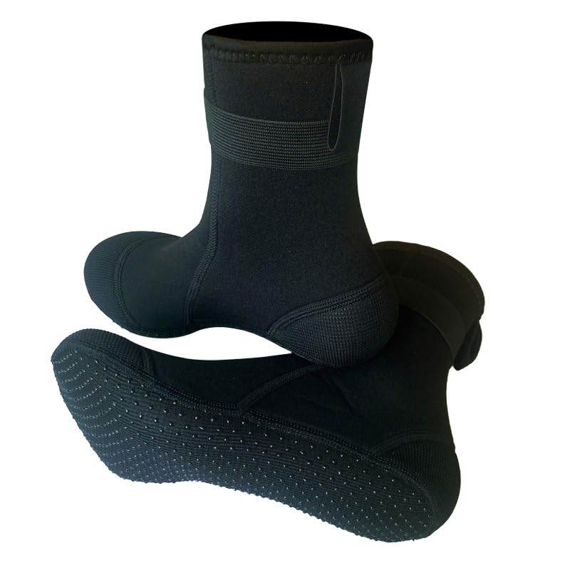 Govllfoz Men's Diving Socks, Surfing Booties (L)